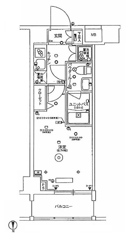 スカイコート品川パークサイドⅡ 使い易い間取りです。