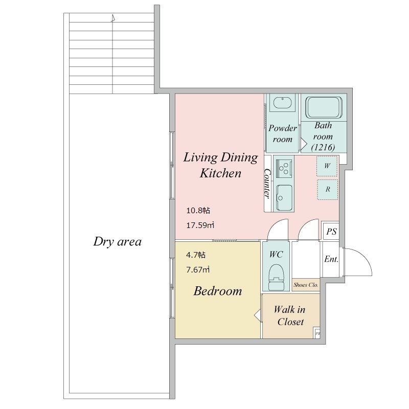 ＬｉｖｅＦｌａｔ学芸大学  間取り